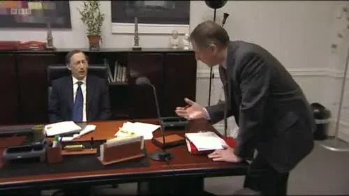 Screenshot: He's sort of contemptuous.