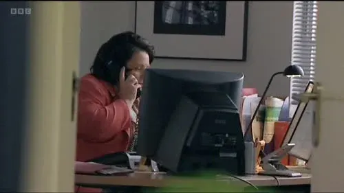 Screenshot: (We'll just get another doomed,
middle-aged man in on Monday morning