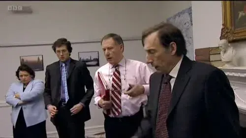 Screenshot: Right, I'll...ring for a cab,
it's quicker than calling
one of the cars up. OK? OK.