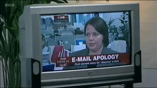 Screenshot: Perhaps he doesn't realise he's
walking in front of the camera.