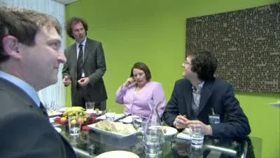 Screenshot: The whole I'm bent thing and the sack race stuff.