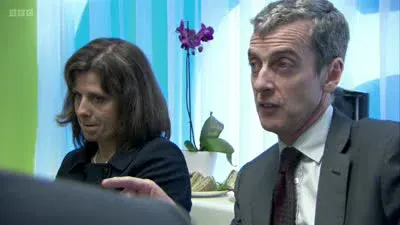 Screenshot: fucking laughing their heads off about the Apprentice or whatever.