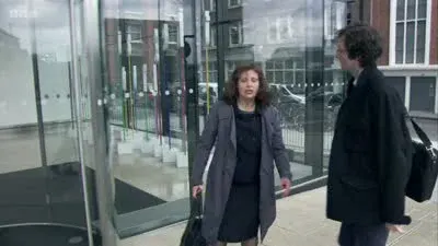 Screenshot: Over there, there's a woman, with red hair, woman on the phone. She was behind me on the stairs.