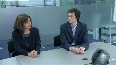 Screenshot: Ollie, perhaps you could show Marianne to the lifts.