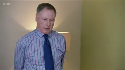 Screenshot: Her husband died four months ago, so she's beyond the crying thing.