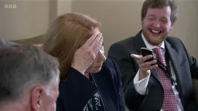 Screenshot: We've got to write some stupid jokes about a rich bloke on a yacht.