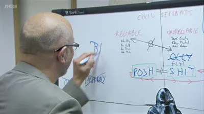 Screenshot: then, presumably under pressure from the party machine, she says, "Sod your life-chances, Cylon, darling,