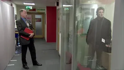 Screenshot: She came into work.