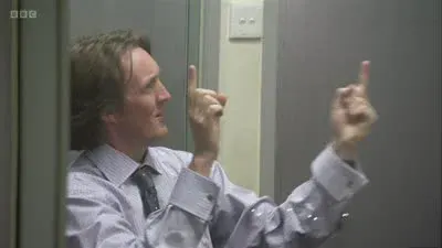 Screenshot: You come out, I'm in there, and we're swapping round.