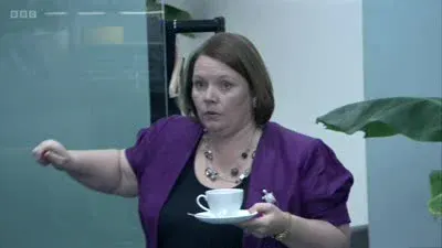 Screenshot: Sorry, Nicola. Just a quick cup of coffee. How was your husband?