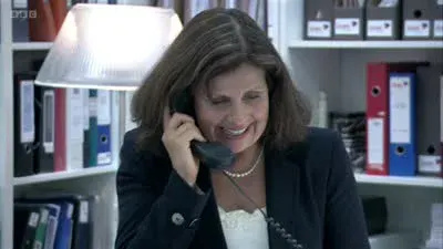 Screenshot: She's a woman. But, listen, if there's anything else we can do for you, please don't hesitate to call.