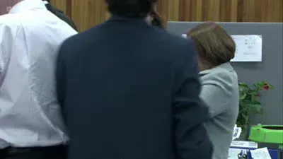 Screenshot: Nicola, hi! He's gone. I know. Would you like a glass of wine?