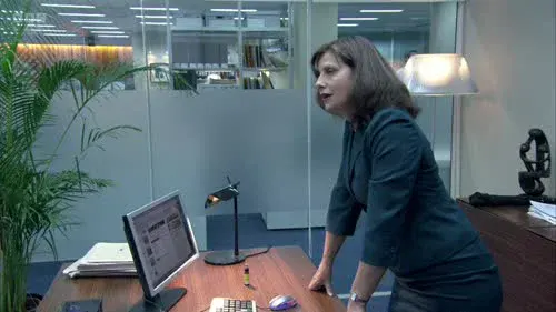 Screenshot: Nicola, there's someone called
Hannah on line three,
she's from the Centre of Economic...