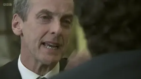 Screenshot: the space hairdresser and the cowboy.