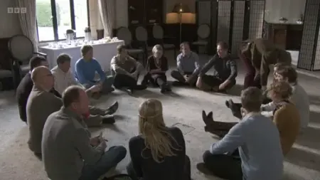 Screenshot: Try and stay cross-legged if you can, Peter. Don't break the circle.